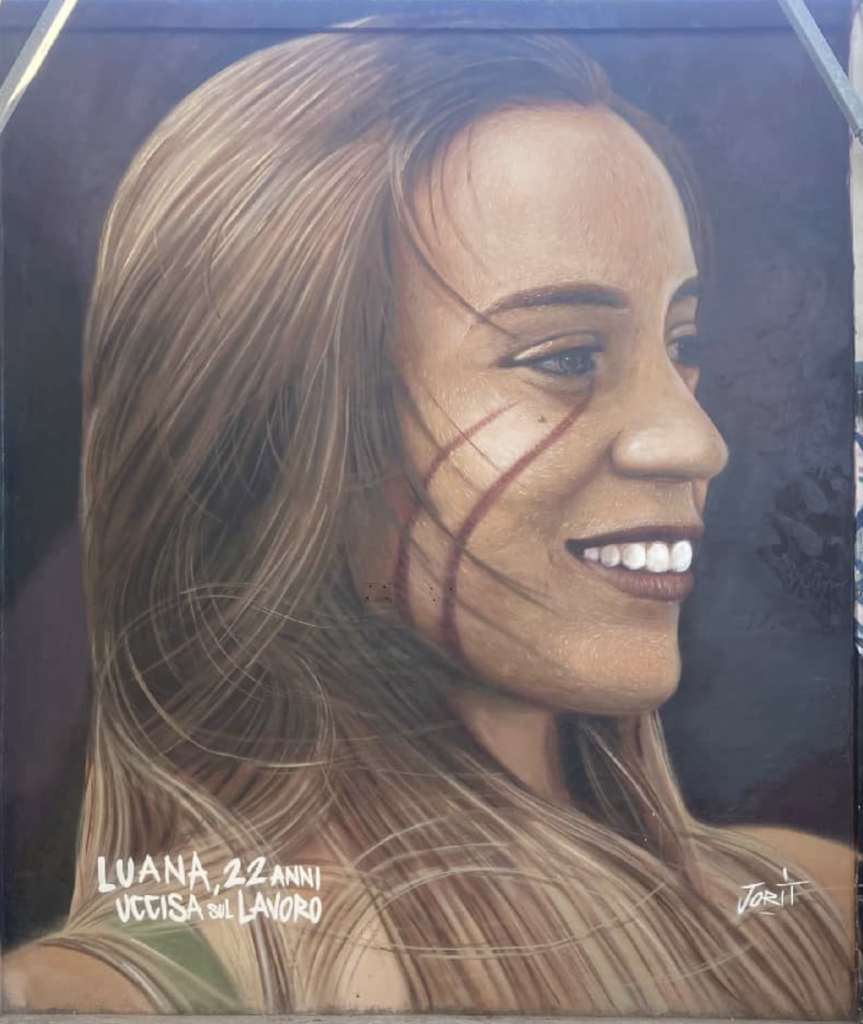 Jorit, murale per Luana D'Orazio, Roma